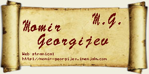 Momir Georgijev vizit kartica